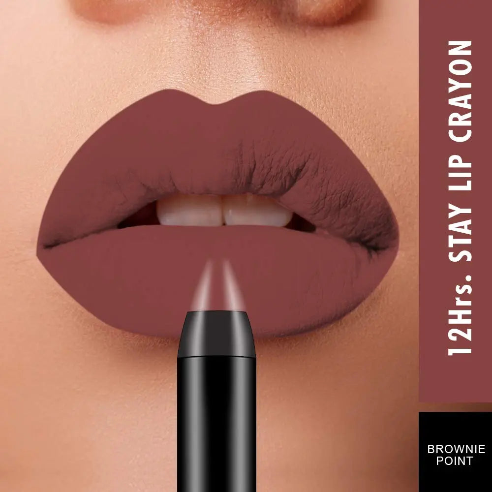 SWISS BEAUTY Stay Matte Lip Crayon (Shade- Brownie Point) beautycart