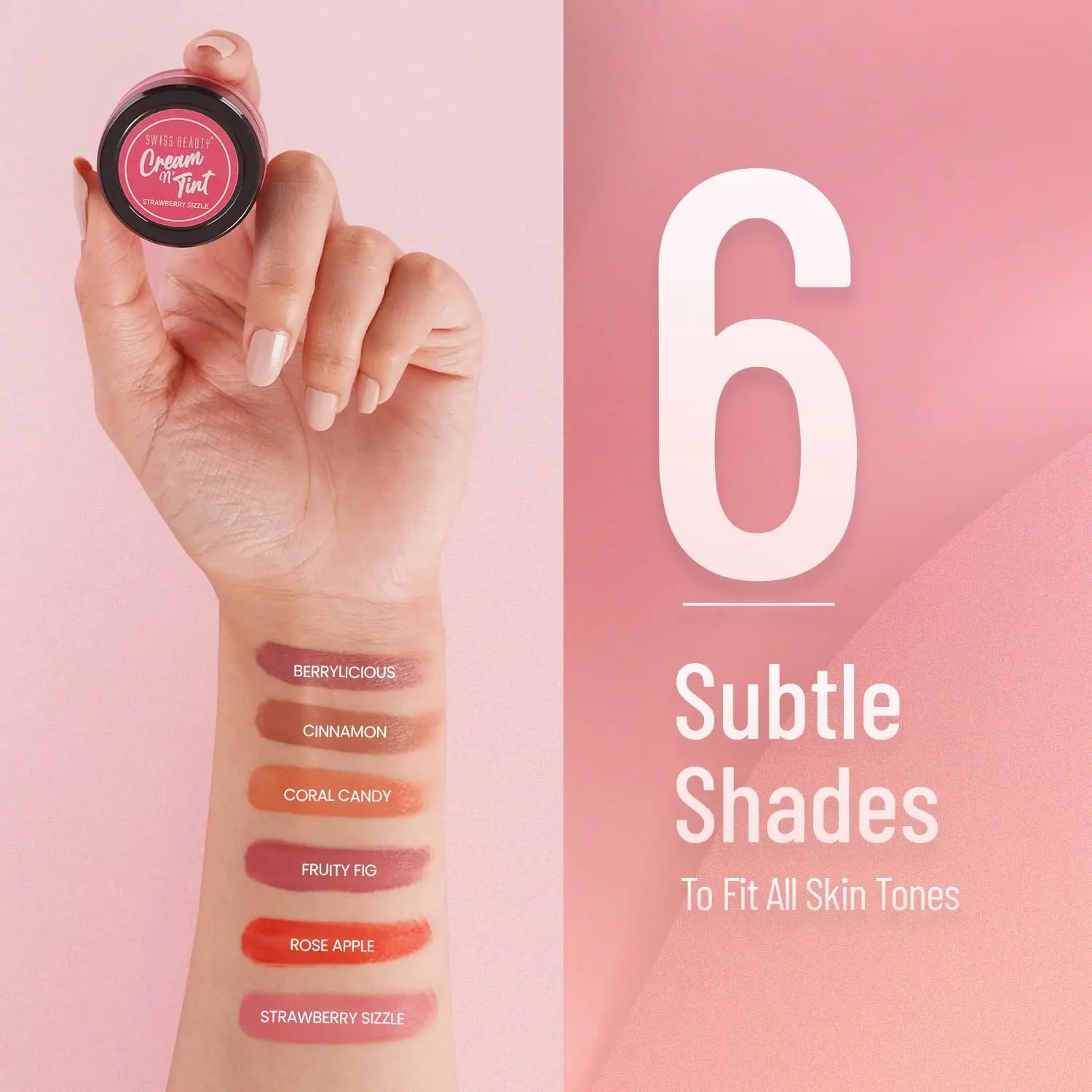 SWISS BEAUTY 3-in-1 Cream N'Tint (Shade - Fruity Fig, 8Gm) beautycart