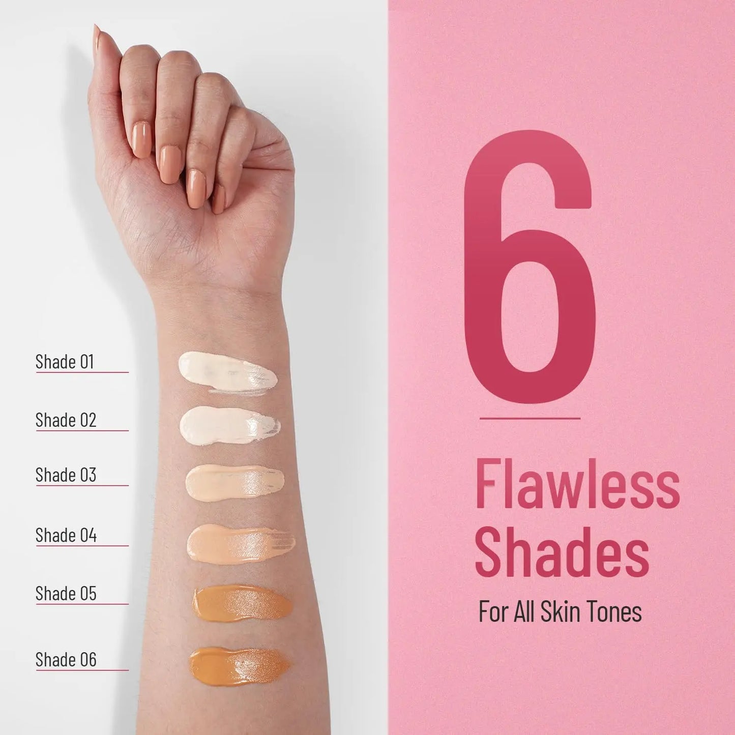 SWISS BEAUTY Matte Shiny Pearl Water Drop Blemish Long Lasting Balm BB Lightweight, Liquid Foundation, Face Makeup beautycart