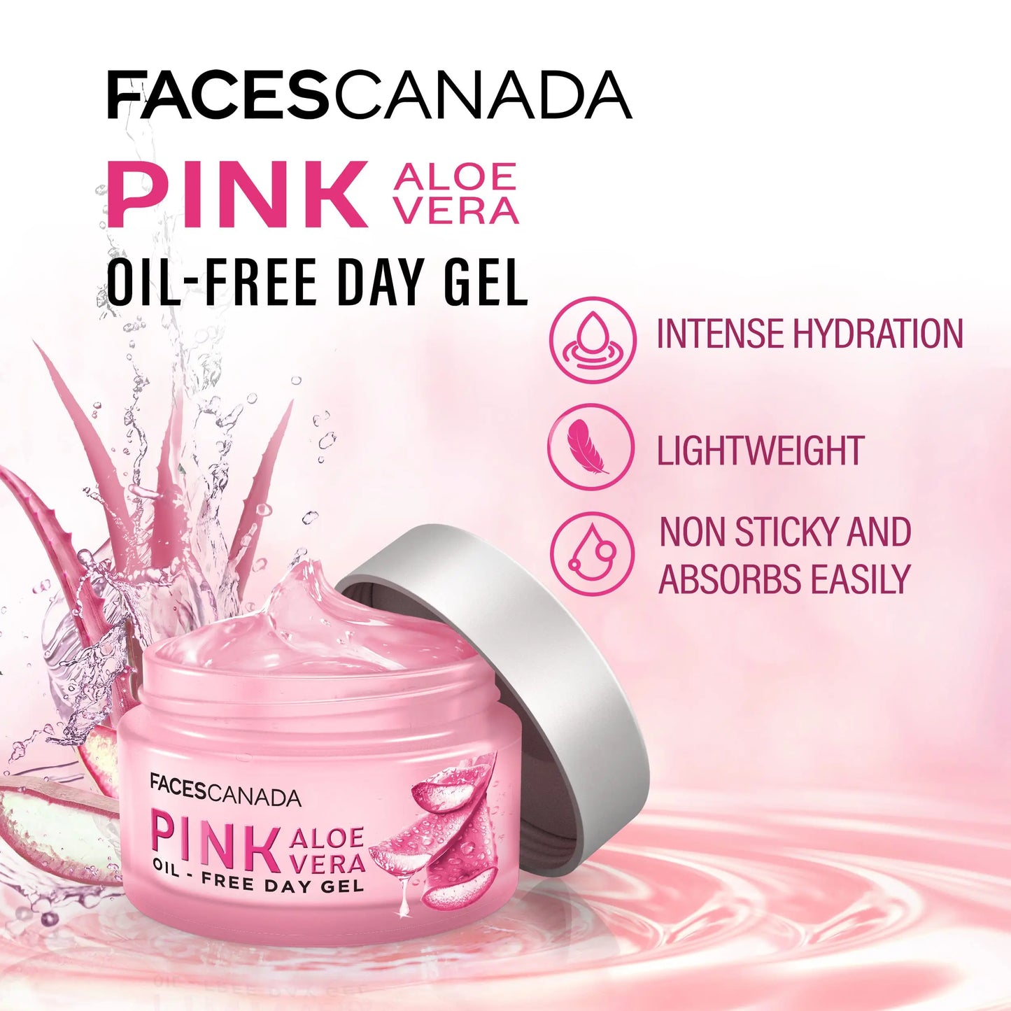 FACES CANADA Pink Aloe Vera Oil-Free Day Gel beautycart